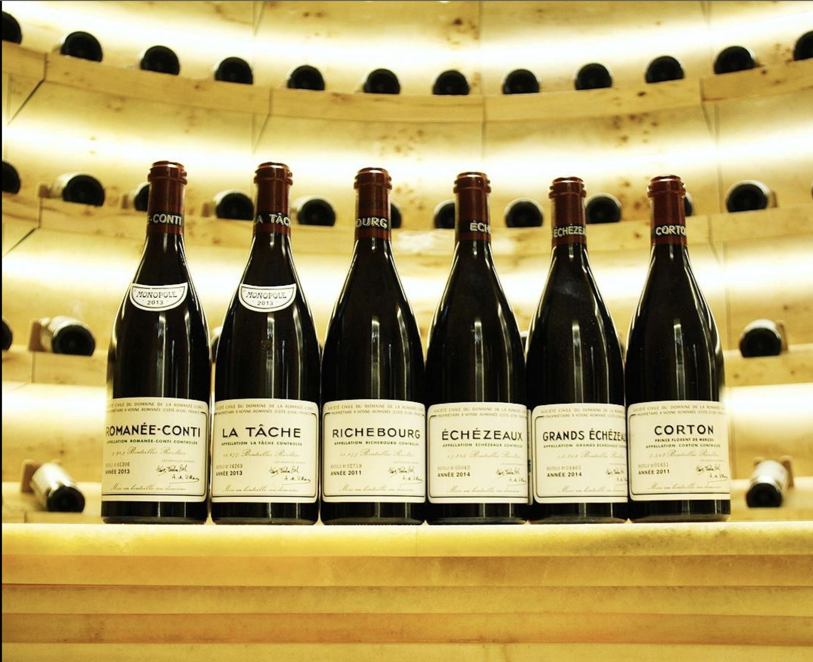 Romanée-Conti wines at Wine & Crab, Barvikha
