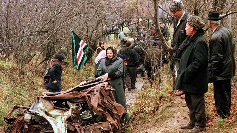 Место гибели Дудаева под селом Гехи-Чу