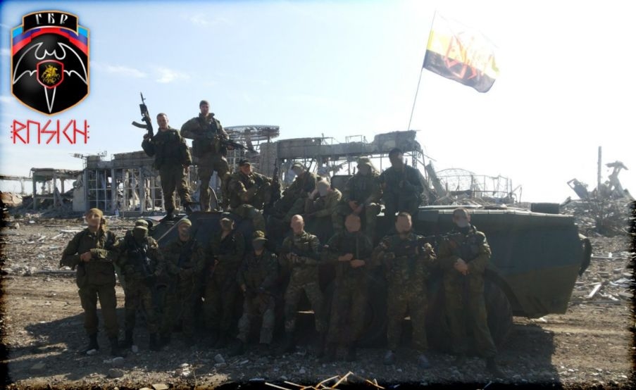 Yan Petrovsky and the Rusich group as part of the "Batman" battalion, Luhansk Airport, 2014