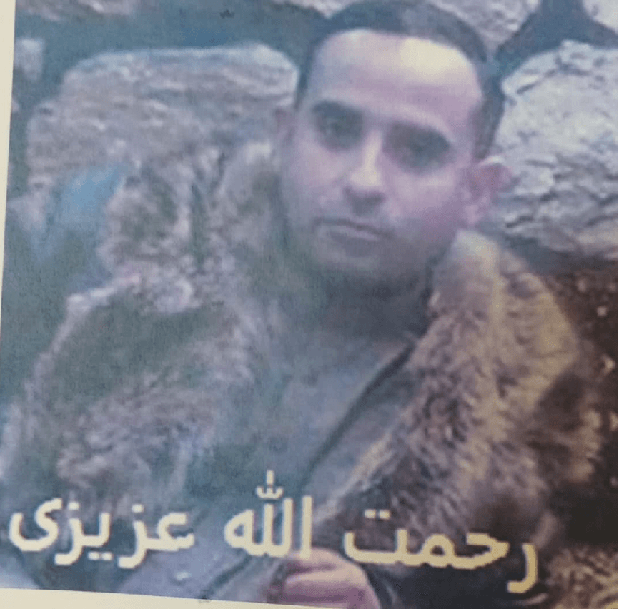 Rahmatullah Azizi in a photo from a now defunct social media account, archived by the NDS. According to one ex-NDS official, the account professed support for Islamic radicalism and hatred for the U.S., Israel and India.