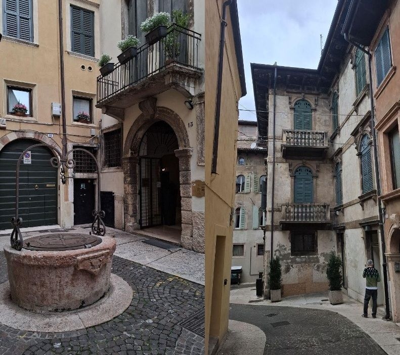 The building in Verona where Akimov's apartment is located.