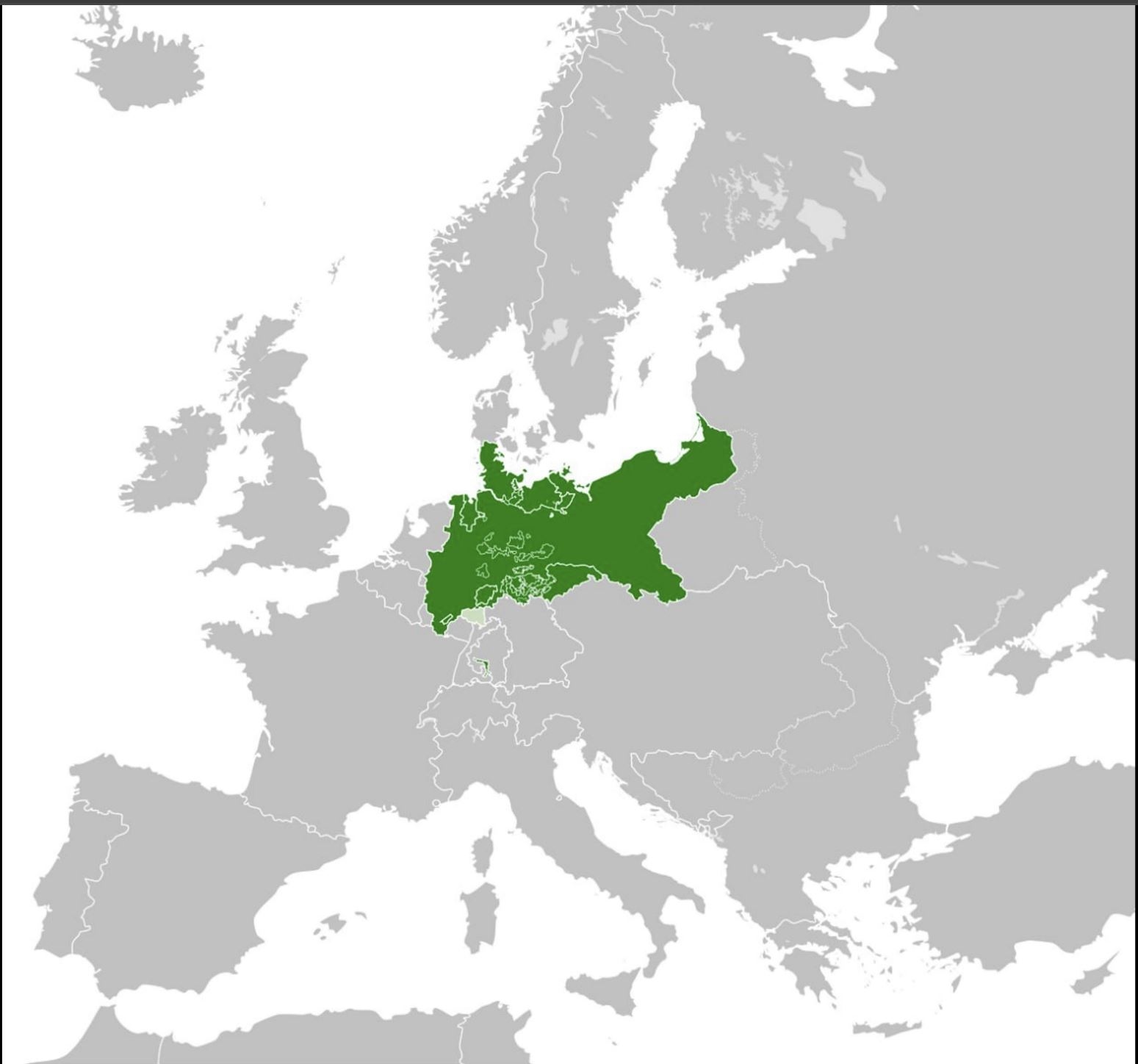 The North German Confederation on the map of Europe. At the time, very few recognized its creation as a symptom of a looming shift in the balance of power