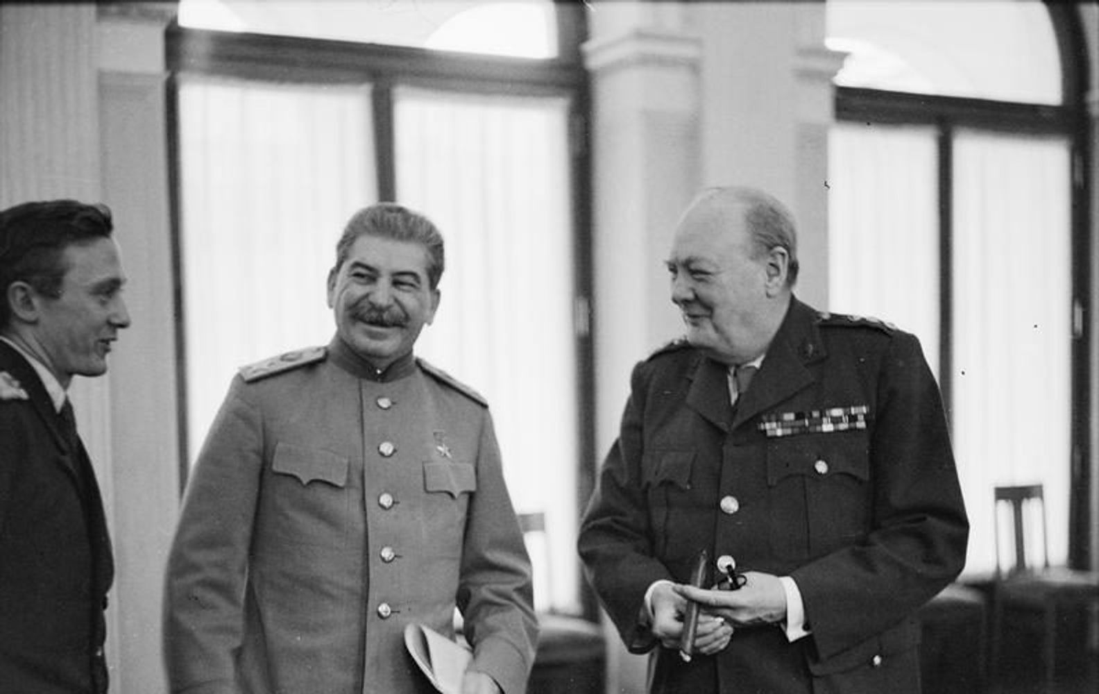 Stalin and Churchill at the Yalta Conference
