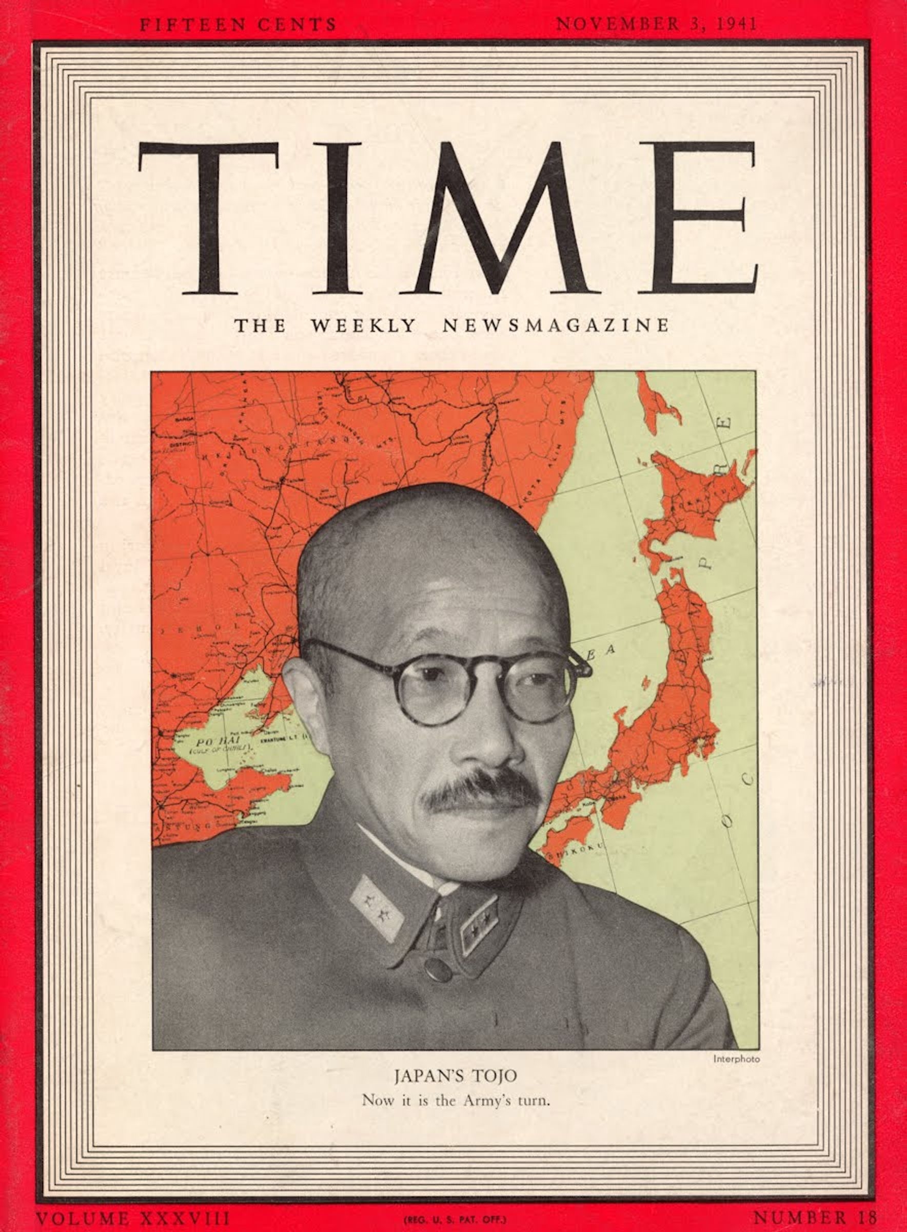 Hideki Tojo on the cover of Time