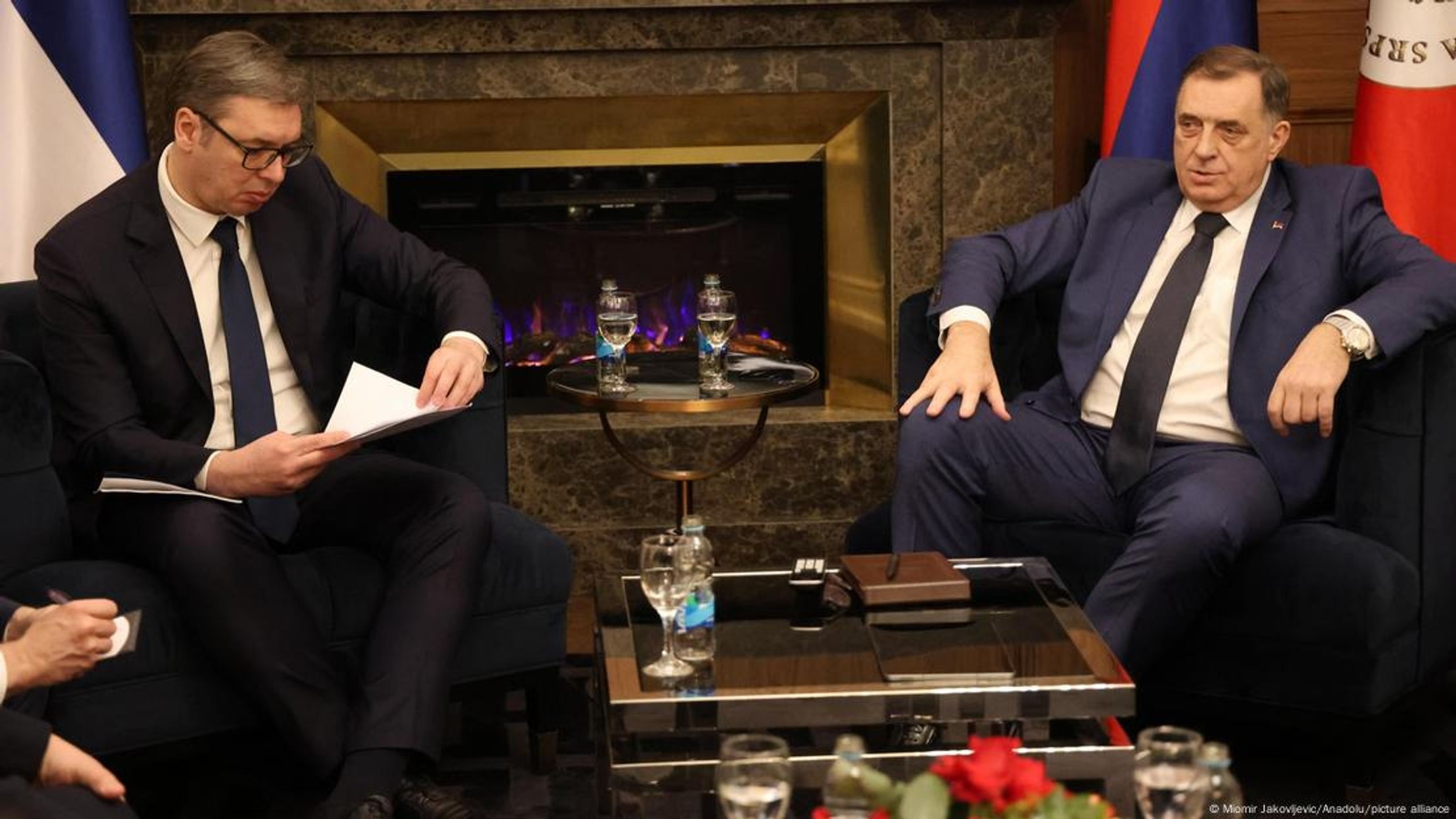 Milorad Dodik in Belgrade at a meeting with the Serbian president