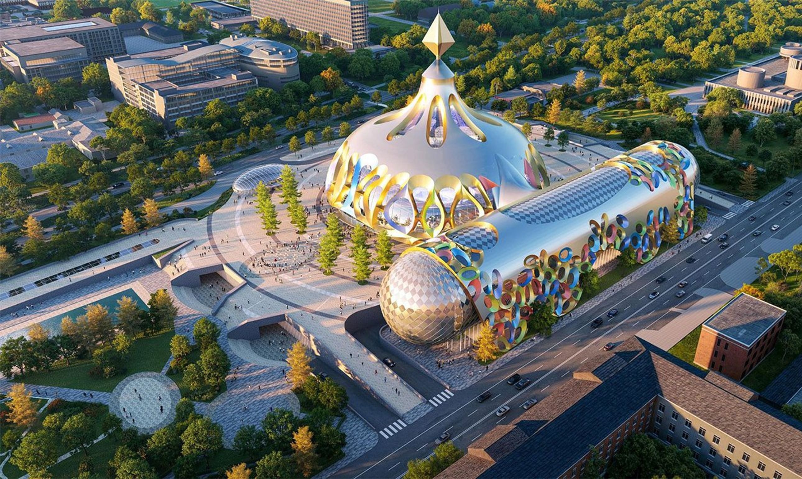 Architectural design of the new circus on Vernadsky Avenue