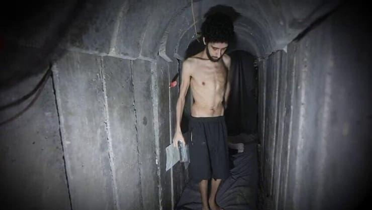 Evyatar David in a Hamas tunnel