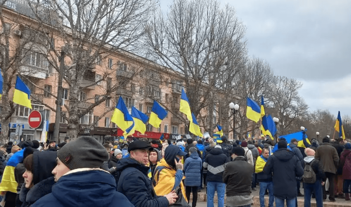 Акция протеста против оккупации Херсона и российской агрессии (5 марта 2022 года)