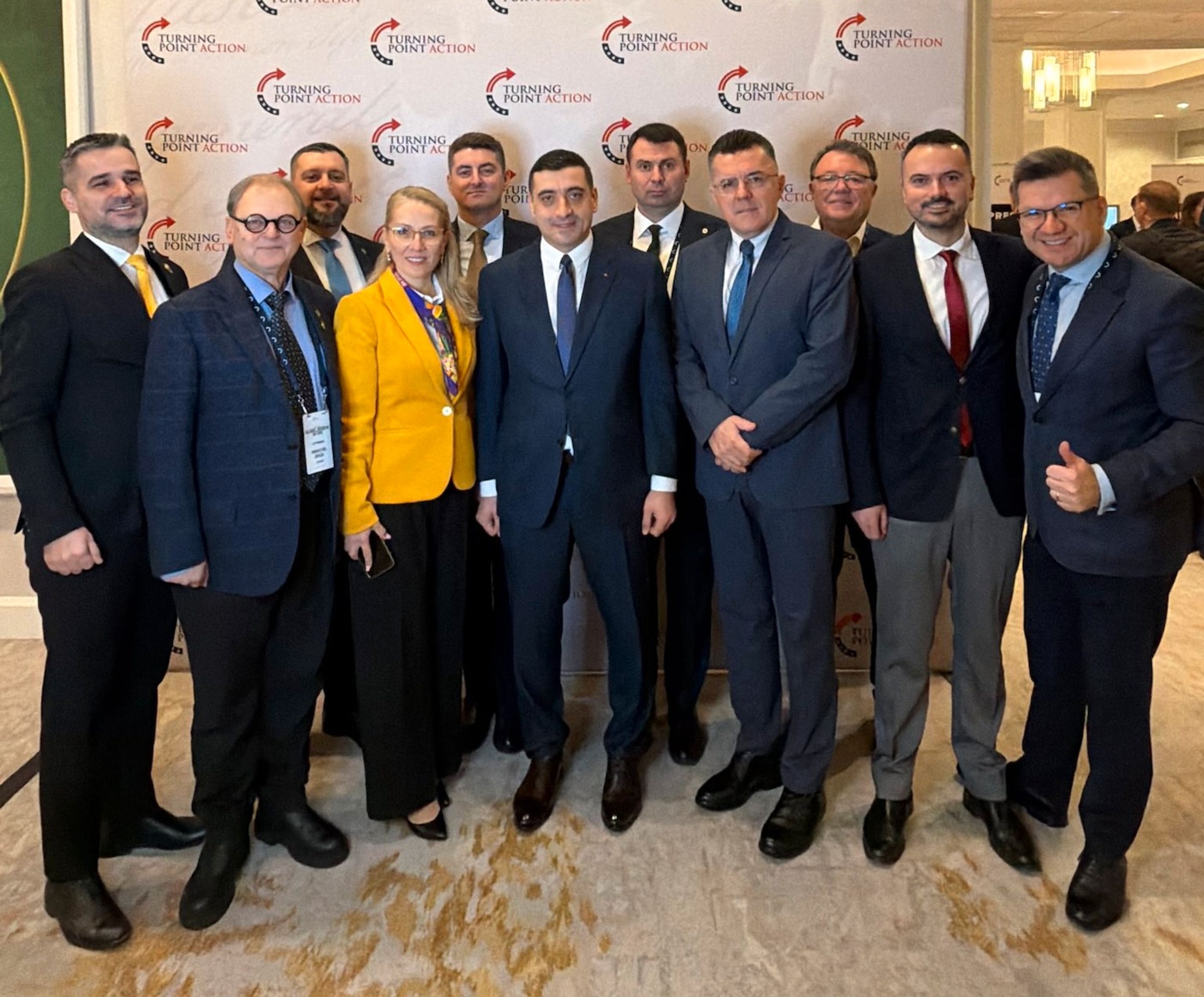 The Romanian delegation at the Alliance of Sovereign Nations conference