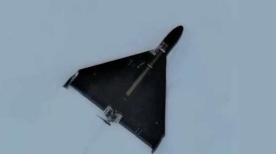 Беспилотник «Герань-2», оснащенный зенитной ракетой «Верба»  