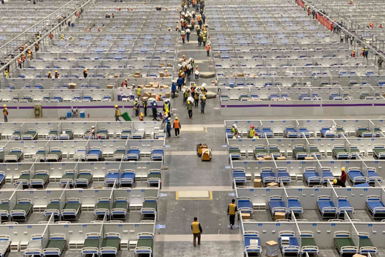 One of the temporary covid hospitals in Shanghai