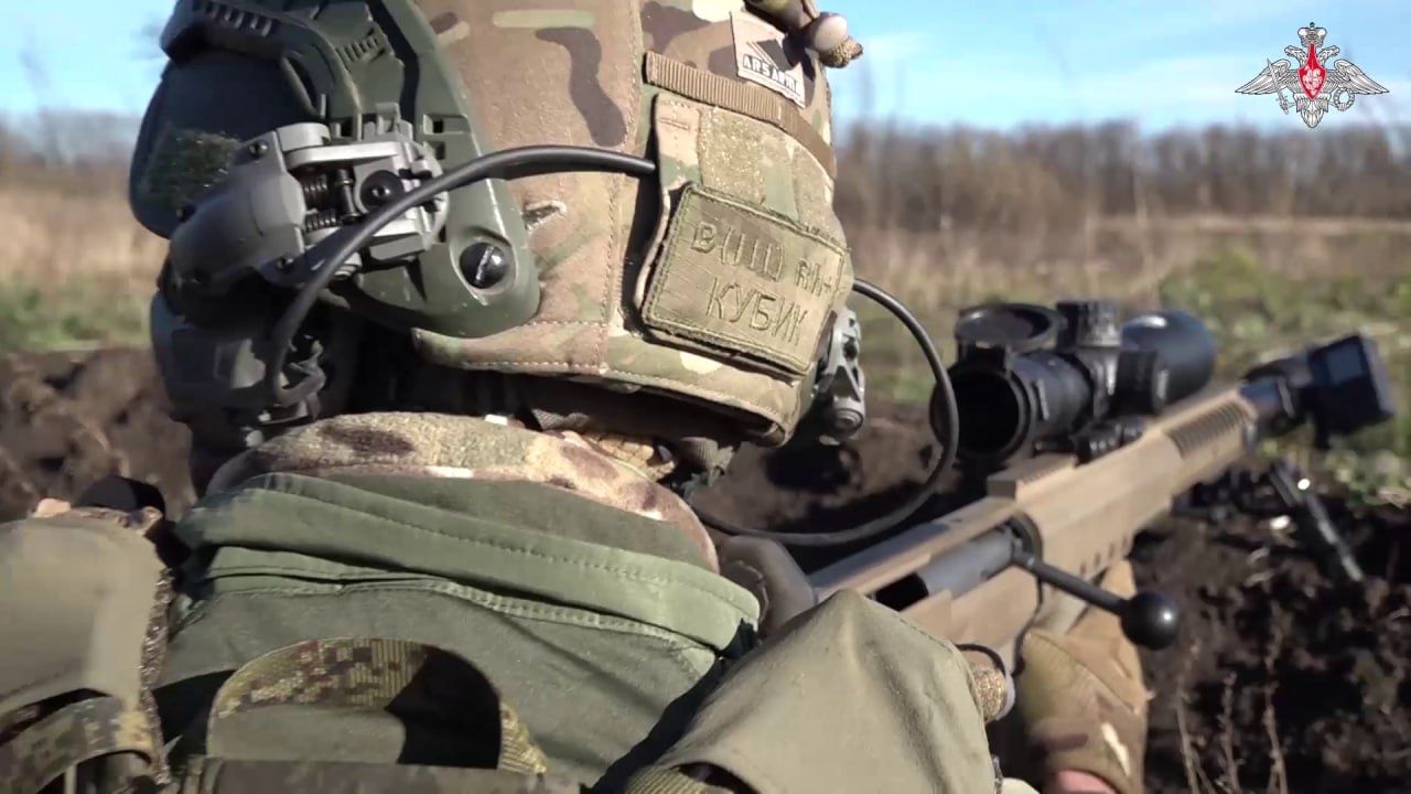 Sniper from the 155th Marine Brigade, 2023. Photo: Russian Ministry of Defense.