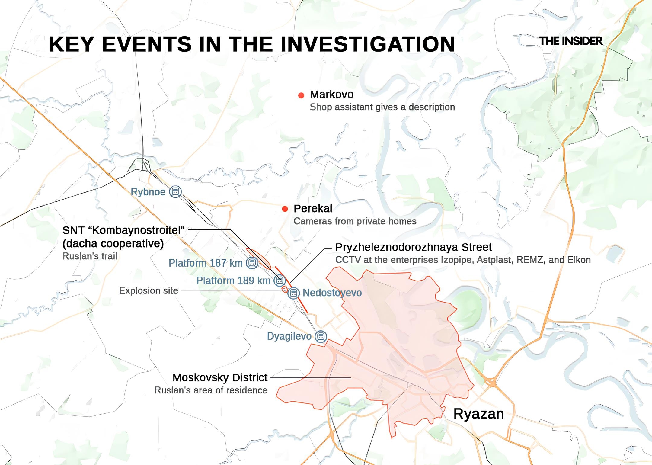 A map of the area Russian law enforcement searched for Ruslan Sidiki.