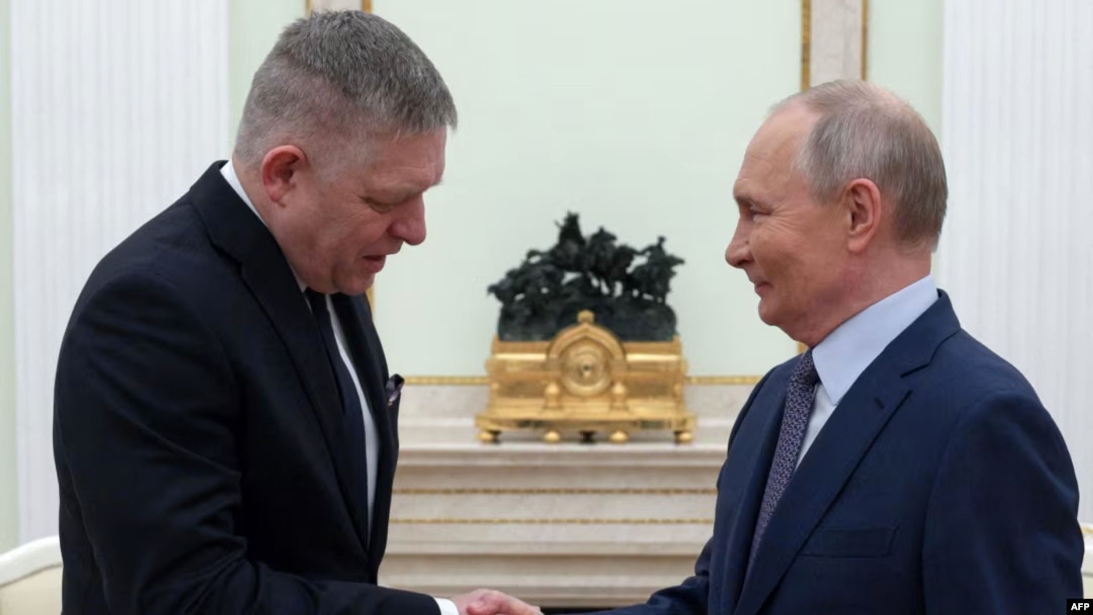Putin and Fico at the meeting in Beijing