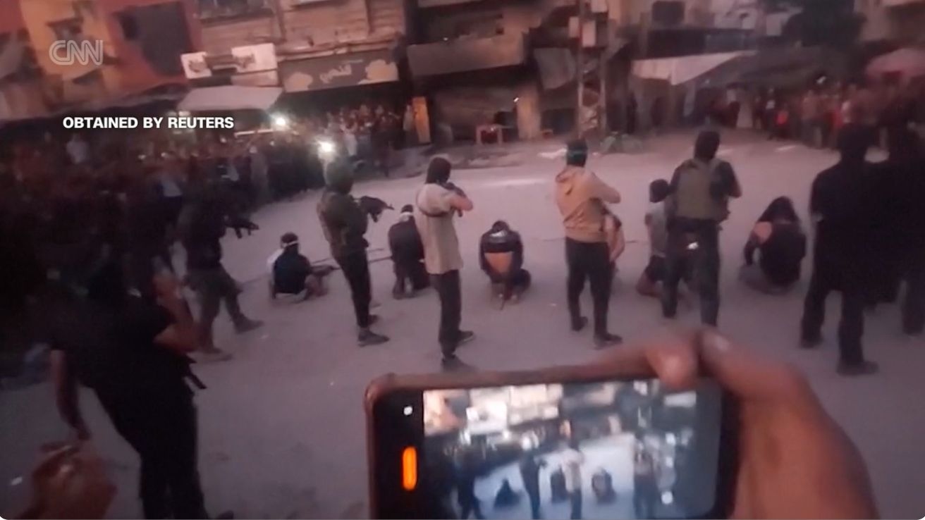Immediately after the Israeli army withdrew, Hamas staged public executions of those deemed disloyal.