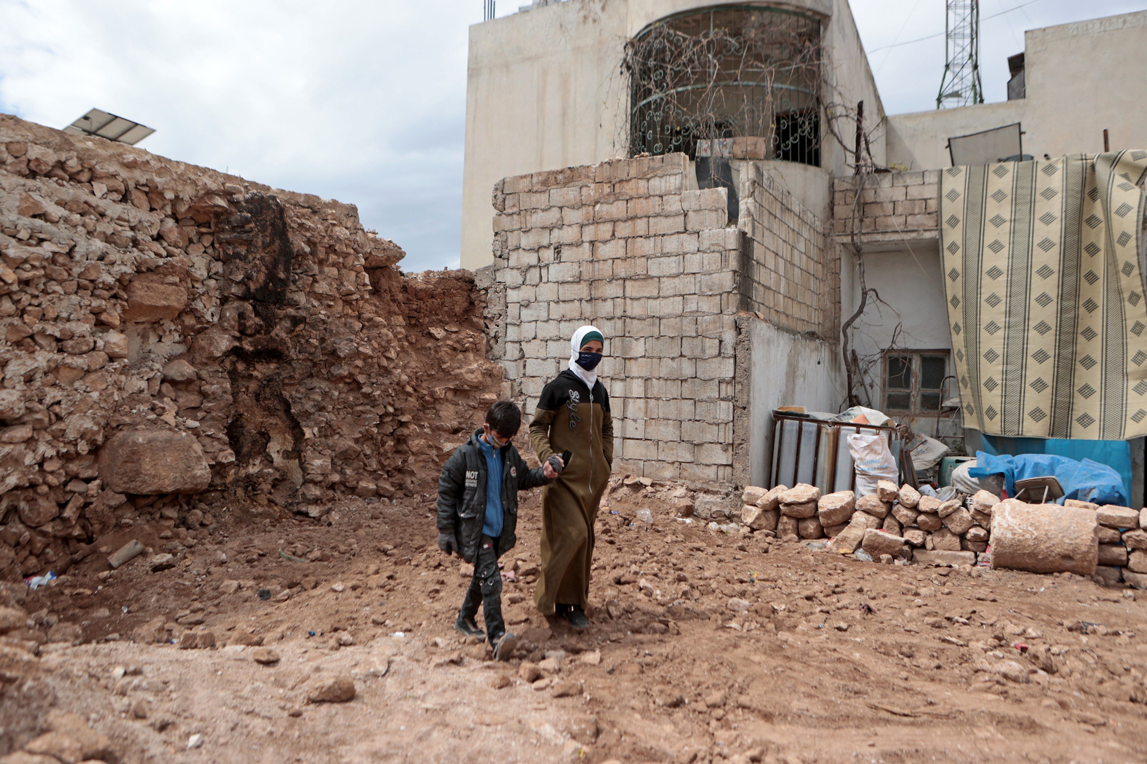 In a displaced persons camp in northern Syria