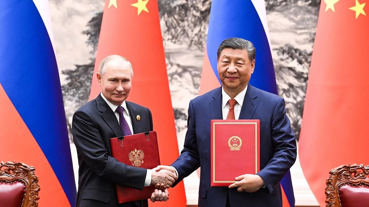 Xi Jinping and Vladimir Putin meet in Beijing in May 2024