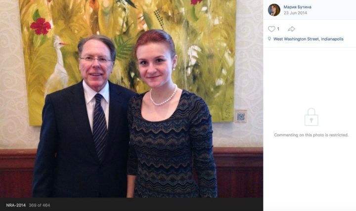 Butina and NRA CEO Wayne LaPierre
