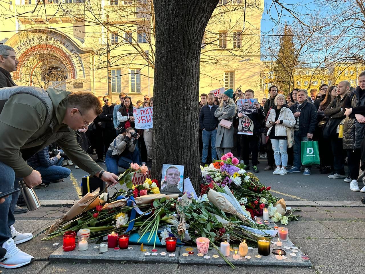Memorial to Alexei Navalny in Belgrade, Serbia