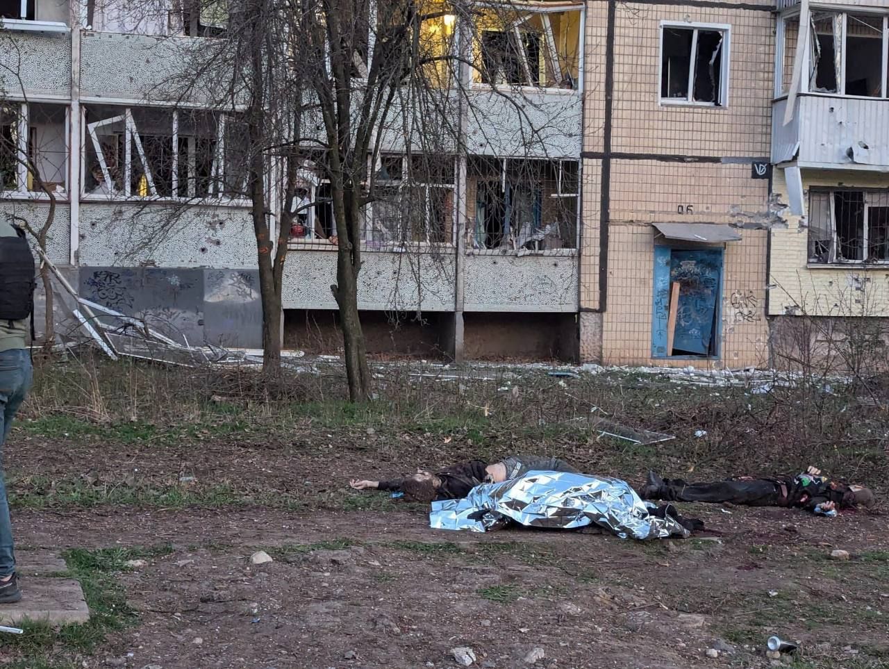 Aftermath of the Russian strike on Kryvyi Rih on April 4.