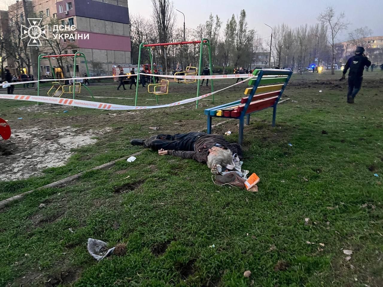 Aftermath of the Russian strike on Kryvyi Rih on April 4.